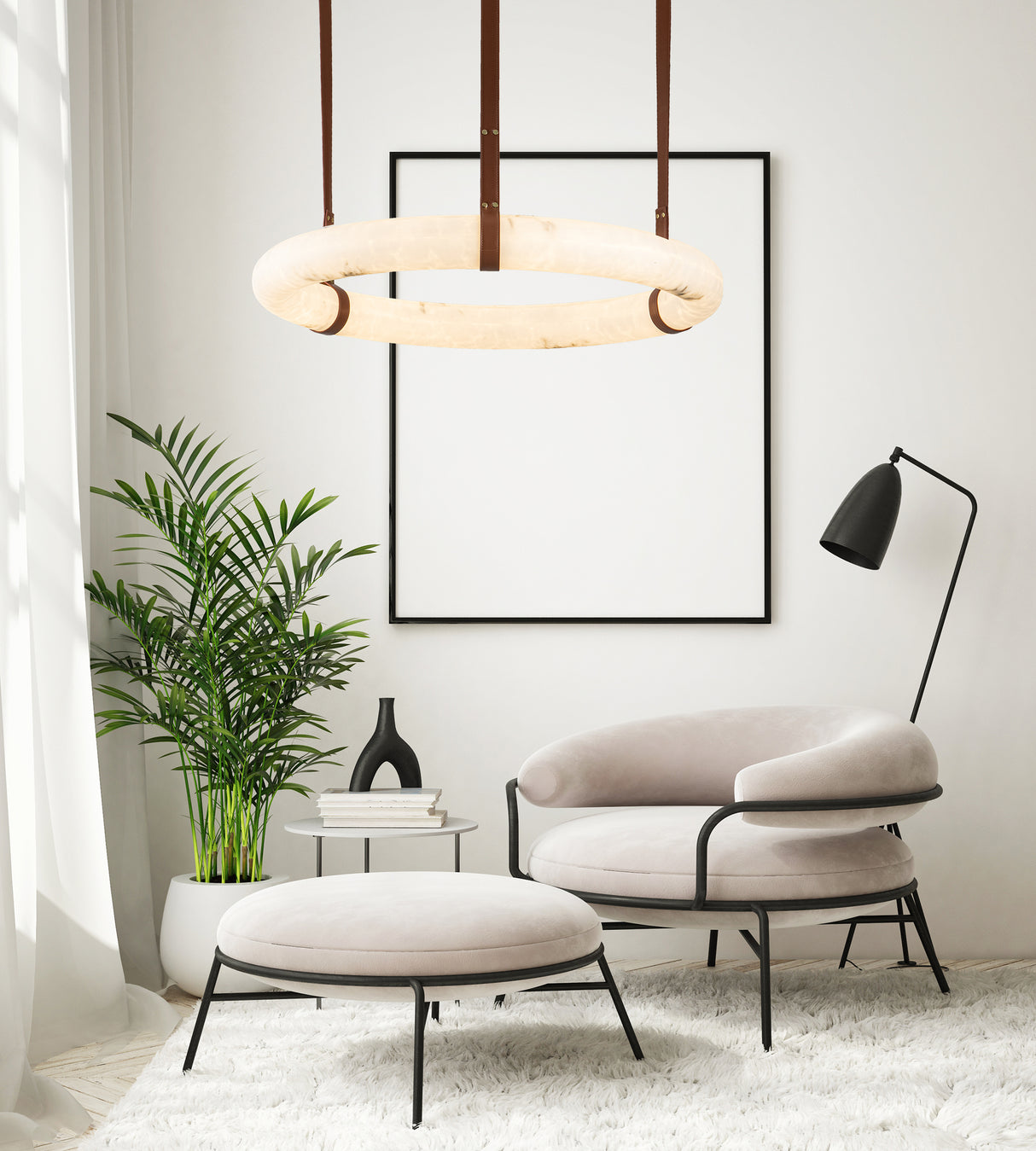 מנורת תלייה אוקלנד אלבסטר| Φ100 CM