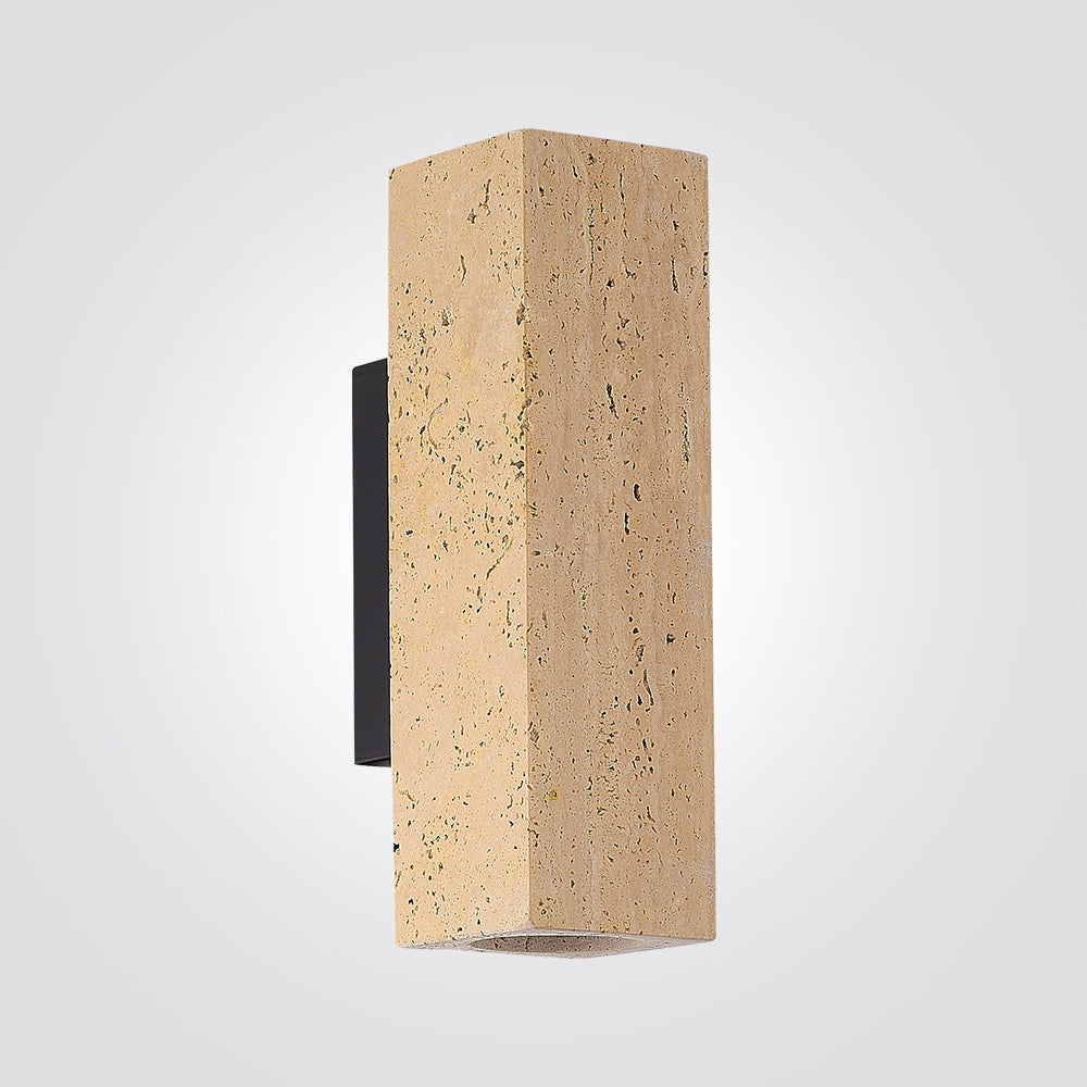 מנורת קיר אבן טבעית דאון מרובע דגם| WA