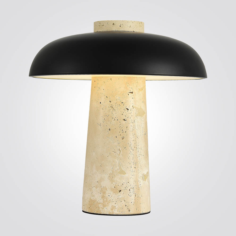 מנורת שולחן אצילי אבן טרוורטין