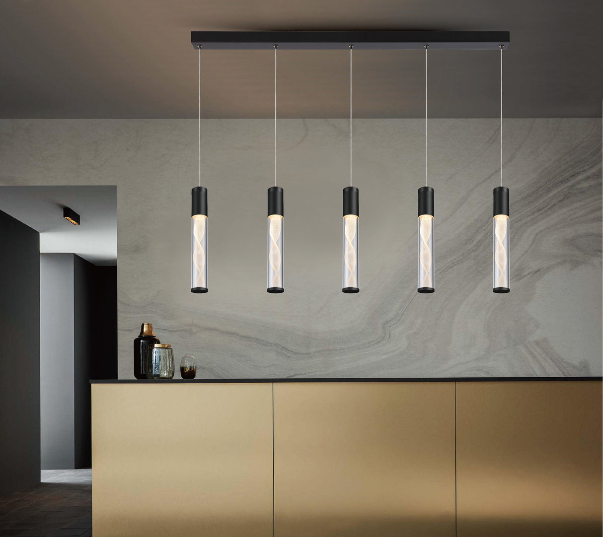 מנורת תלייה סנדרו חמישייה | שחור