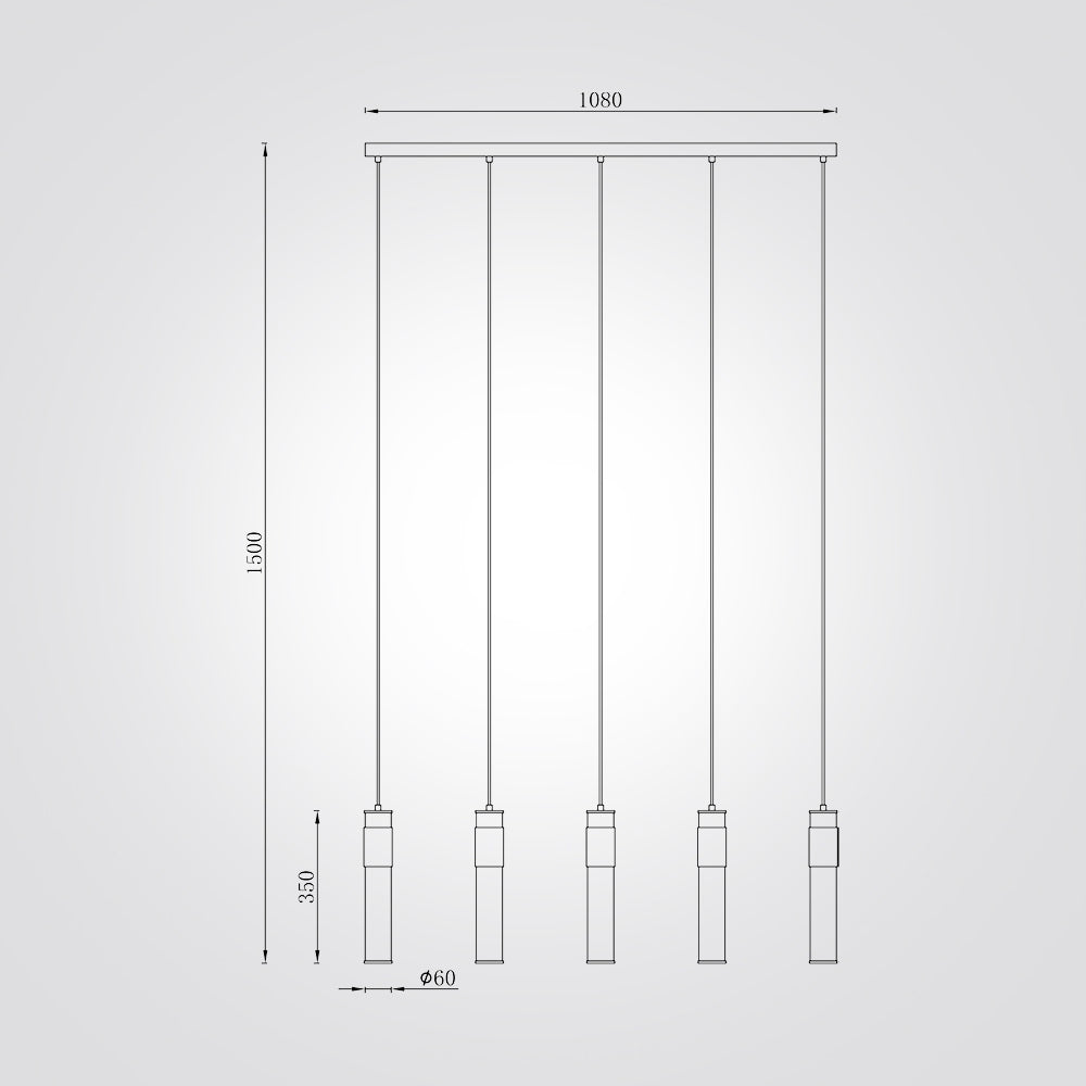 מנורת תלייה ג'רבי שיש ספרדי | חמישיה