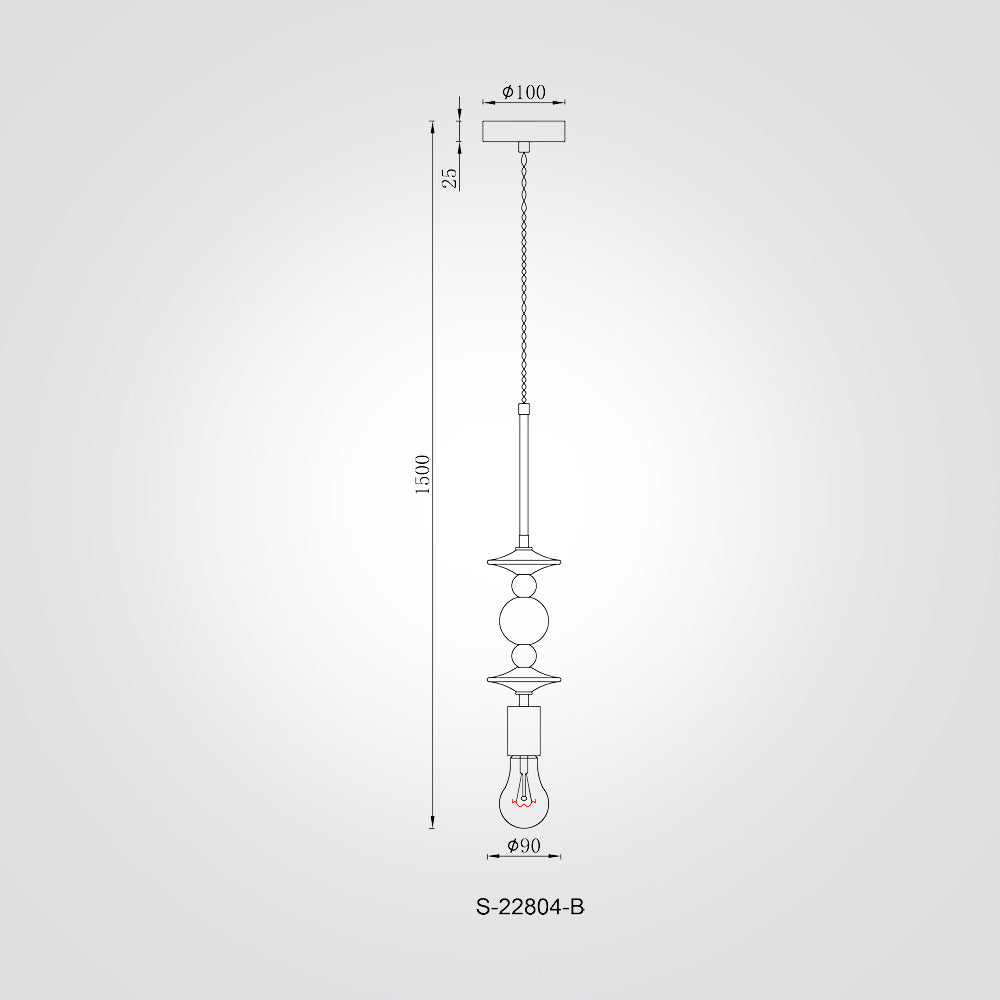 מנורת תליה ג'ונאס דגם| A | B | C