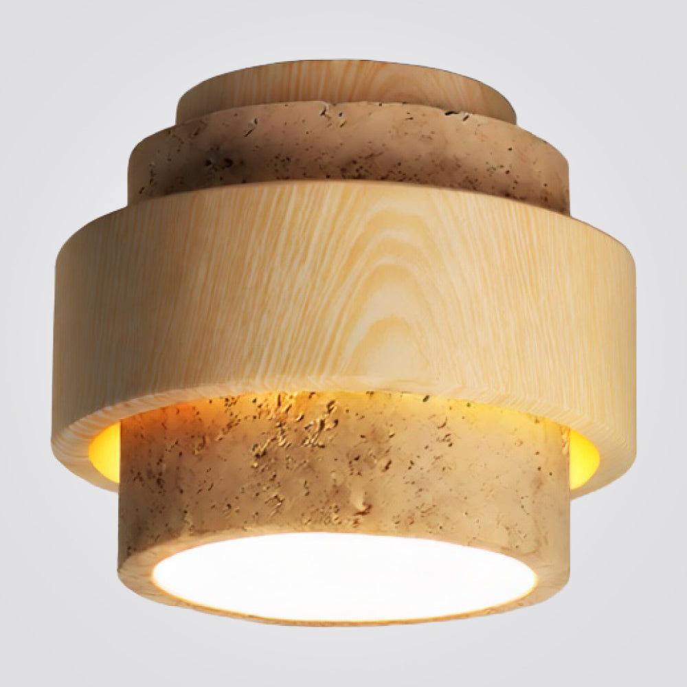 צילינדר תקרה אורה – טרוונטין ועץ טבעי