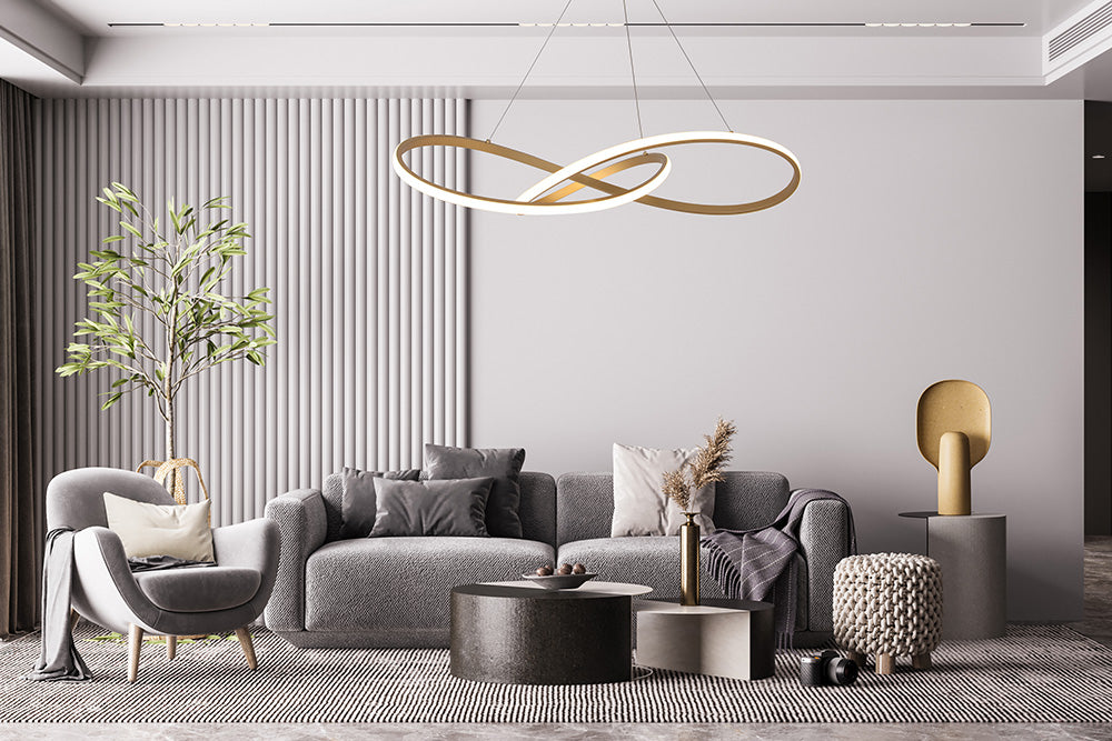 מנורת תלייה לונריס – שחור | זהב