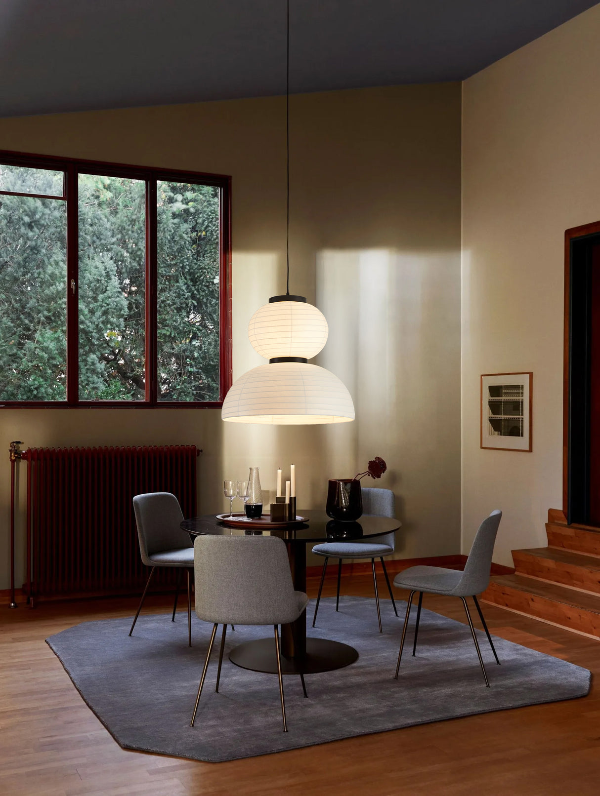 מנורת תלייה ג'ורג'ט מבד משי | דגם B