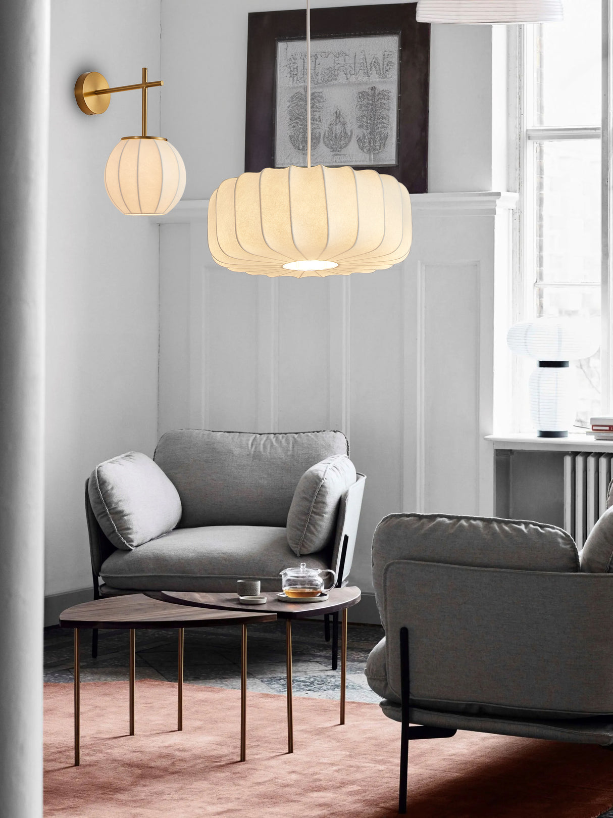 מנורת קיר מבד משי | דגם סאם