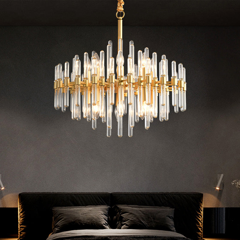 מנורת תלייה קריסטל יוקרתית דגם גרייס-קוטר 48 ס"מ