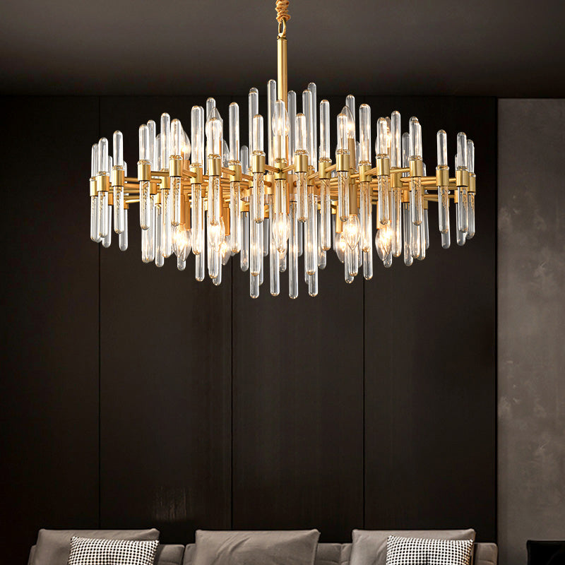 מנורת תלייה קריסטל יוקרתית דגם גרייס-קוטר 62 ס"מ