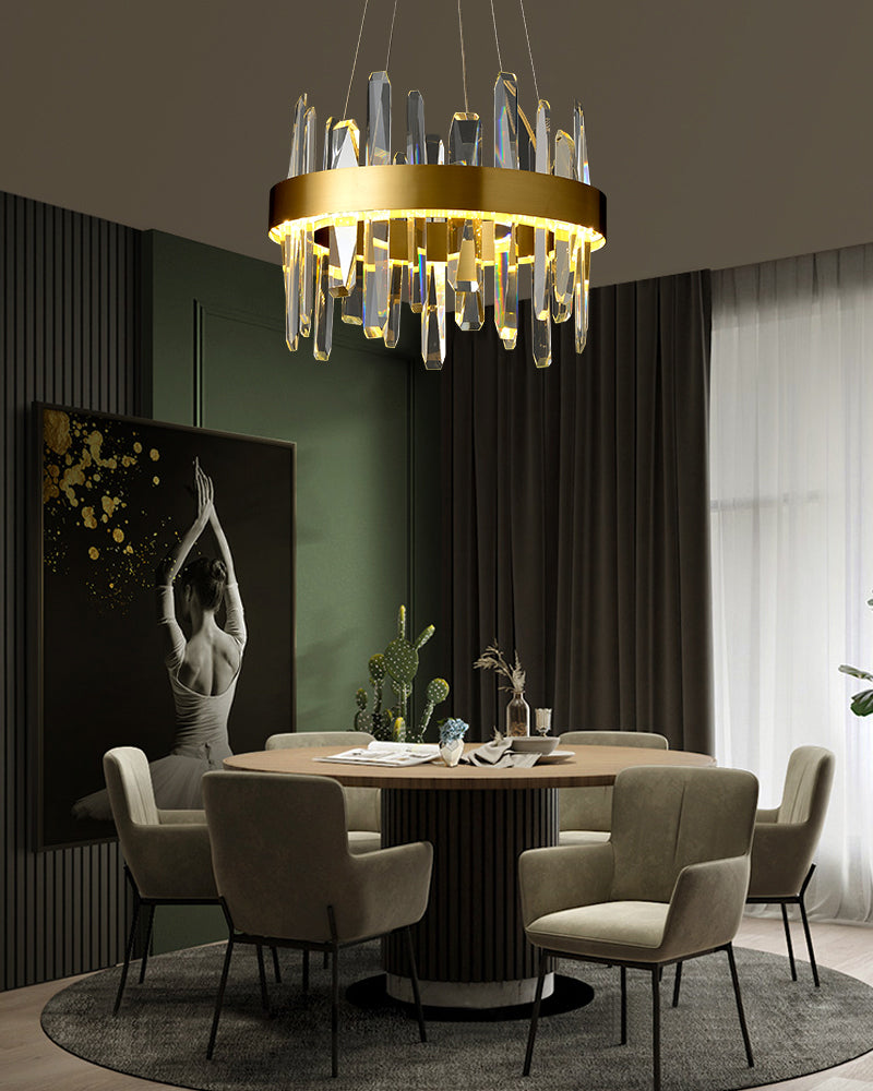 מנורת תלייה קריסטל לד דגם ונוס – קוטר 40/60/80 ס"מ