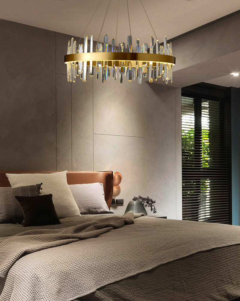 מנורת תלייה קריסטל לד דגם ונוס – קוטר 40/60/80 ס"מ