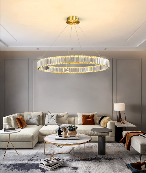 מנורת תלייה קריסטל לד דגם אליסון– קוטר 60/80/1000 ס"מ