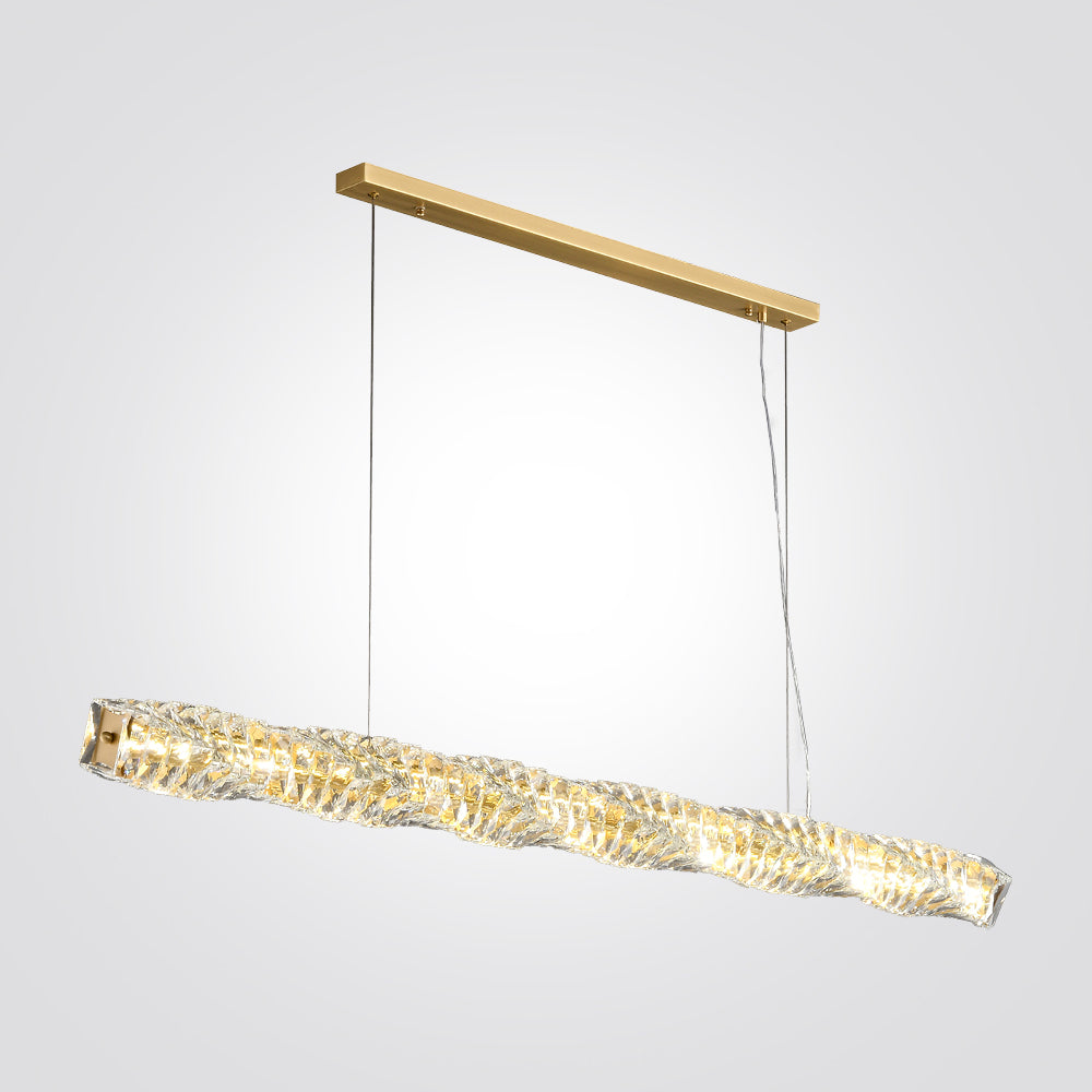 מנורת תלייה קריסטל לד דגם אליסון לינארי – 100 ס"מ