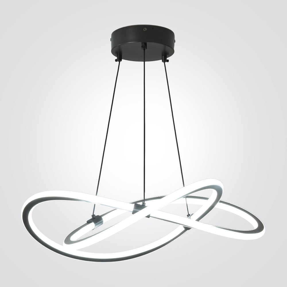 מנורת תלייה לד דגם אינפיניטי בלאק– קוטר 60/80 ס"מ