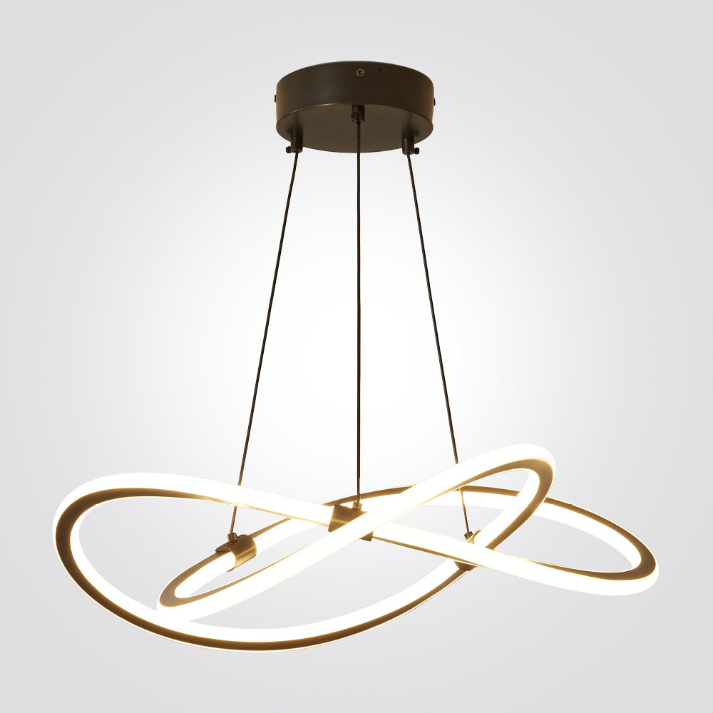 מנורת תלייה לד דגם אינפיניטי בלאק– קוטר 60/80 ס"מ