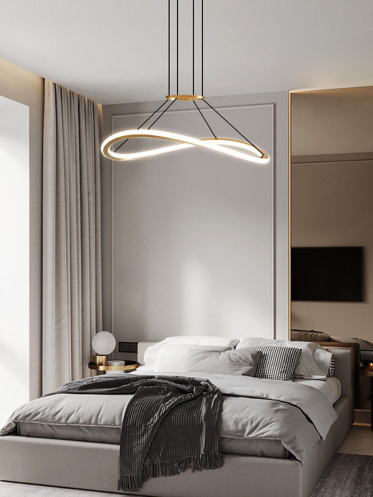 מנורת תלייה לד דגם אינפיניטי גולד – קוטר 60/80 ס"מ