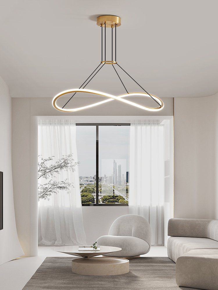 מנורת תלייה לד דגם אינפיניטי גולד – קוטר 60/80 ס"מ