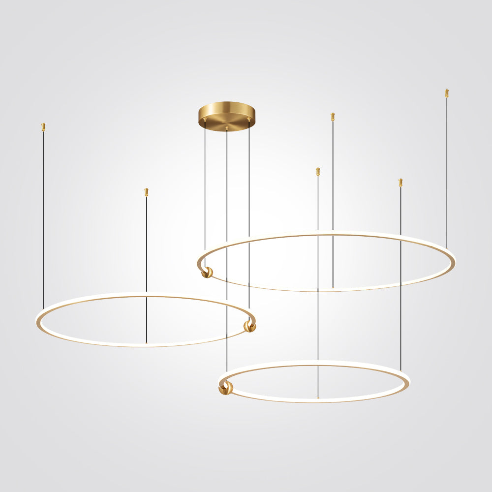 מנורת תלייה לד דגם ברלין שלישייה – קוטר 40+60+80 ס"מ