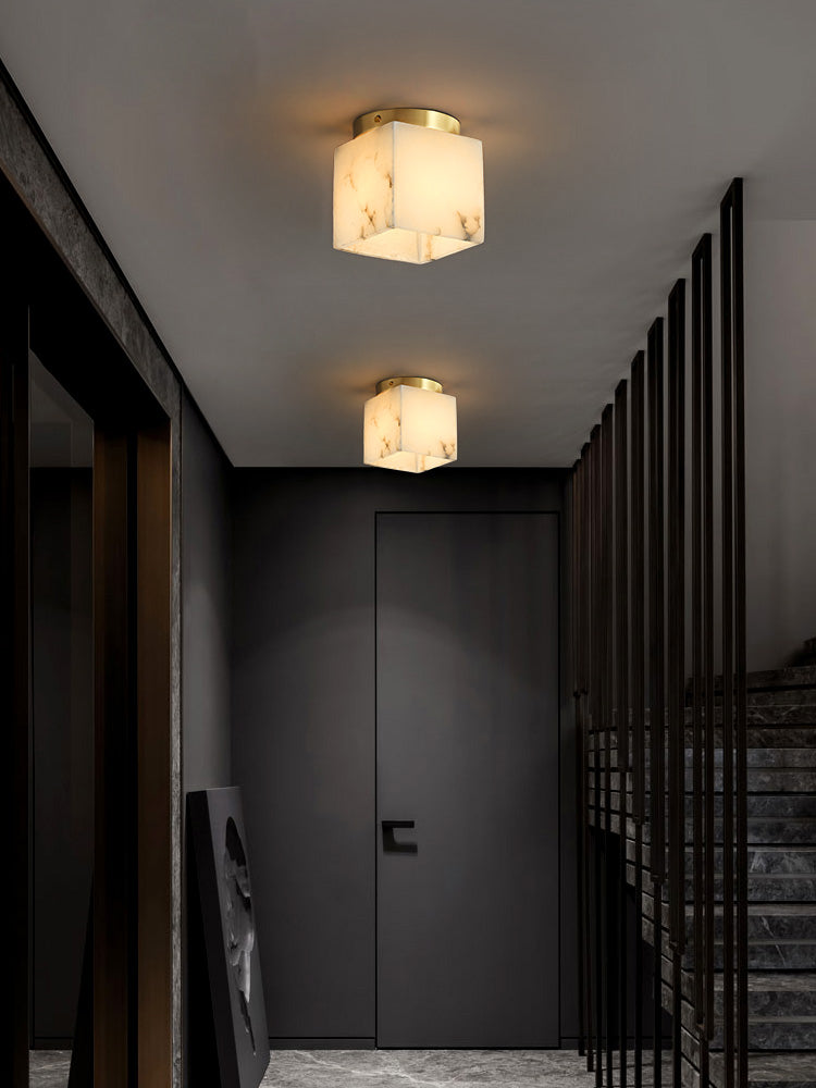 מנורת צמוד תקרה דגם ג'רי | A – שיש אלבסטר