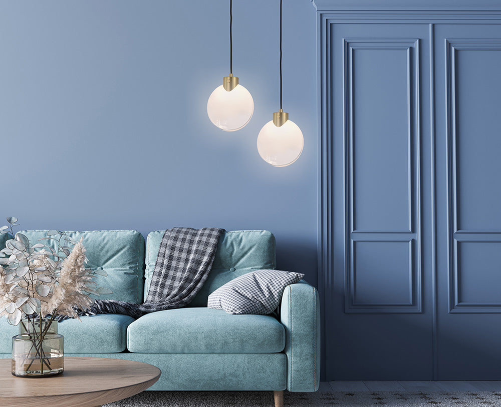 מנורת תלייה סלין – זהב מוברש, אהיל לבן רך | G9