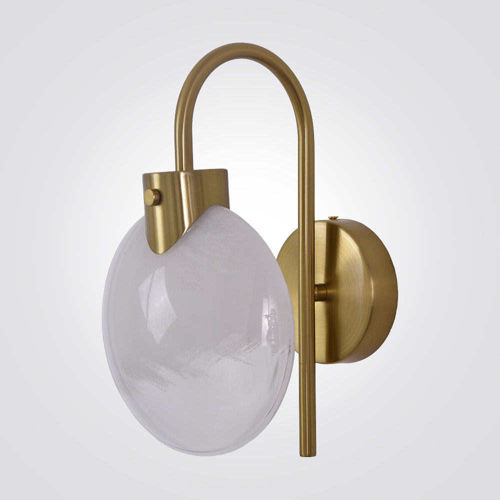 מנורת קיר סלין – זהב מוברש, אהיל לבן רך | G9