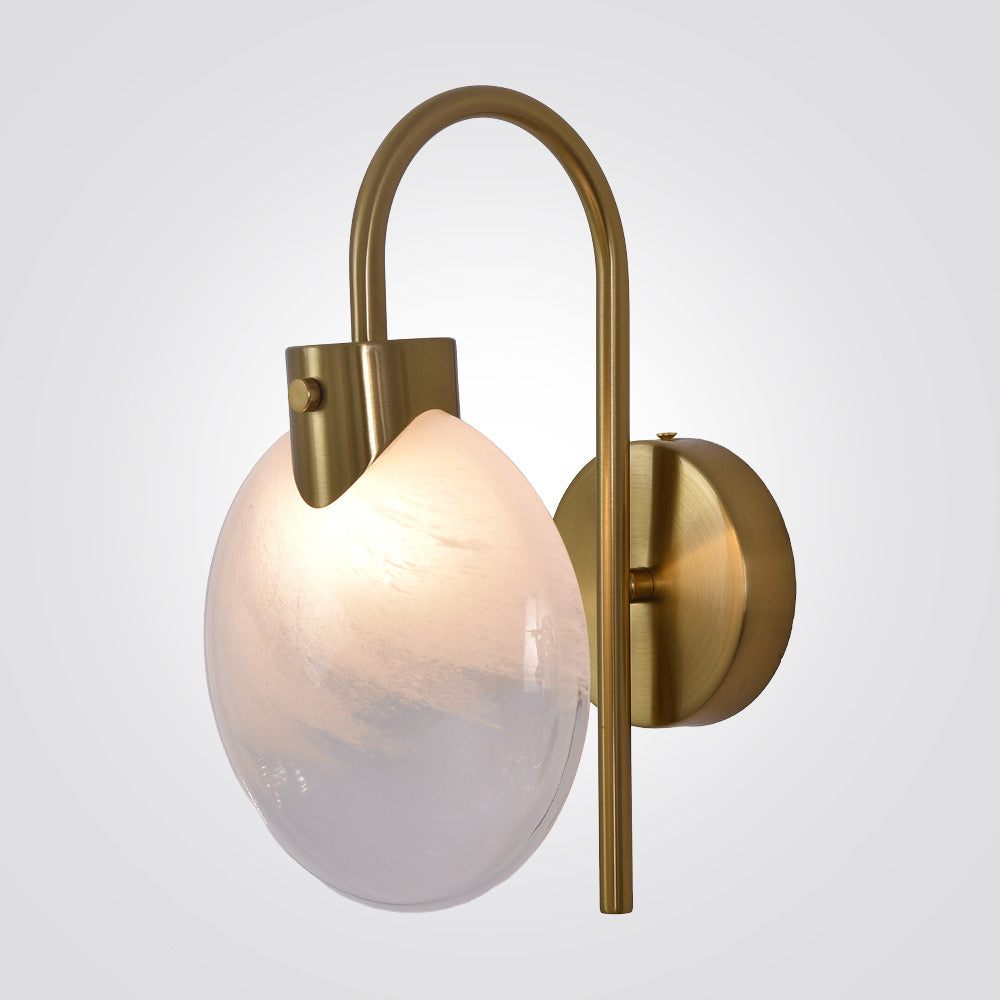 מנורת קיר סלין – זהב מוברש, אהיל לבן רך | G9