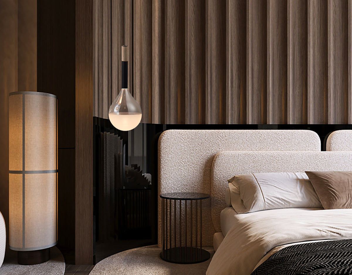 מנורת תלייה סטורנוס יחיד – אבן טרוונטין | 3W LED | 3000K