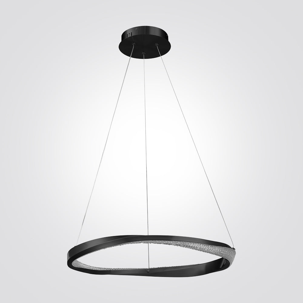 מנורת תלייה אינפיניטי – שחור | זהב | Ø80 ס"מ | 52W