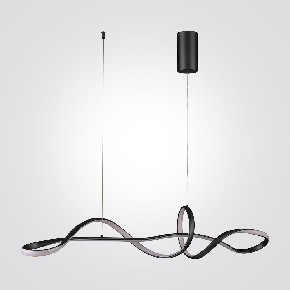 מנורת תלייה גל LED – שחור | זהב | 60W