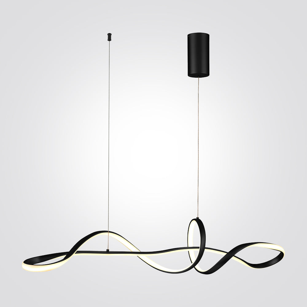 מנורת תלייה גל LED – שחור | זהב | 60W