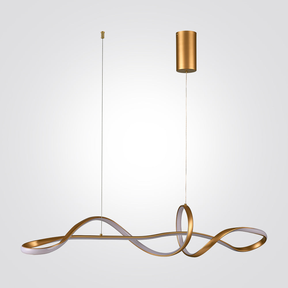 מנורת תלייה גל LED – שחור | זהב | 60W