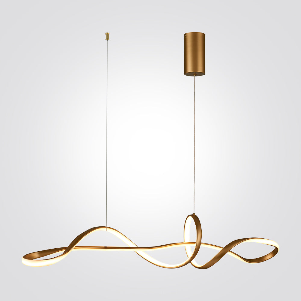 מנורת תלייה גל LED – שחור | זהב | 60W