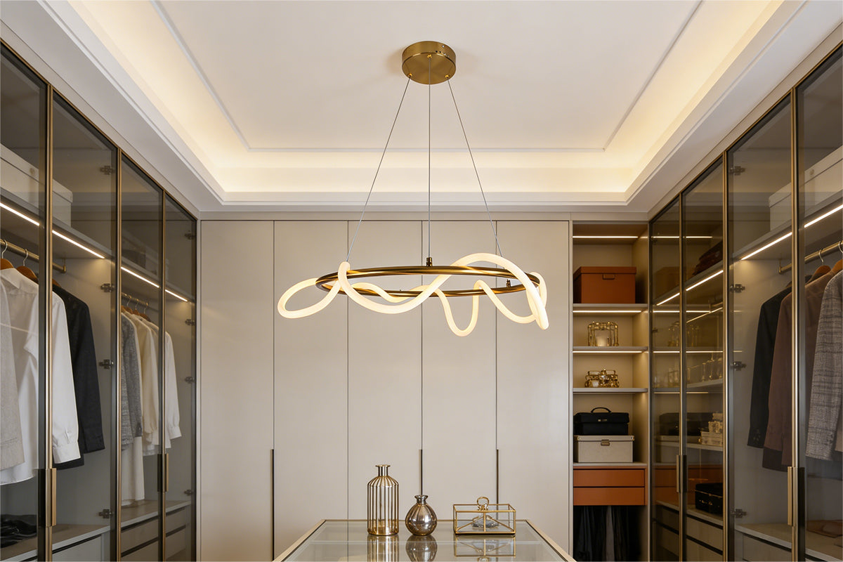 מנורת תלייה LED פירנצה | 75W | CCT | זהב פליז