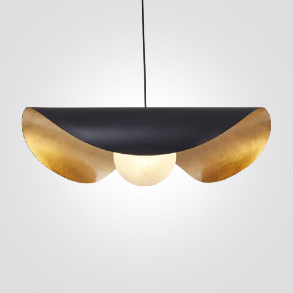 מנורת תלייה קאלי – גלוב | שחור+פליז / לבן+פליז