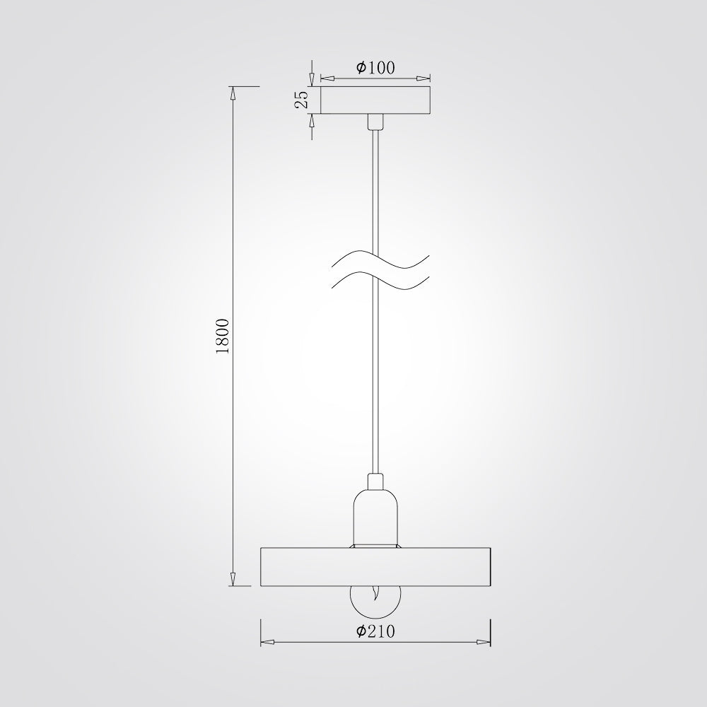 מנורת תלייה לוצ׳ה – טרוונטין טבעי | דגם B
