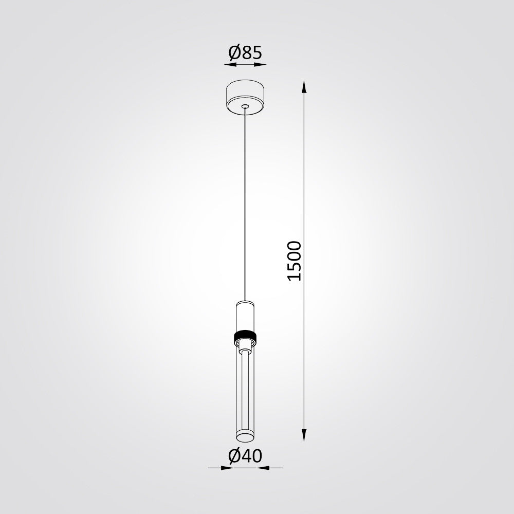 מנורת תלייה וושינגטון בודד | שחור / זהב