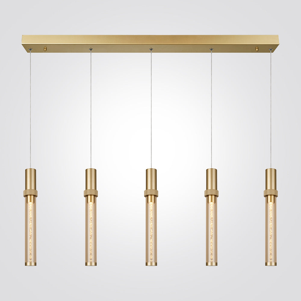 מנורת תלייה LED וושינגטון חמישייה | שחור / זהב