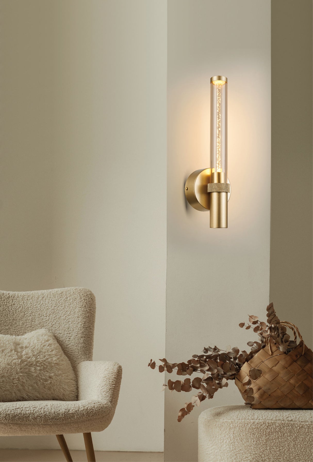 מנורת קיר LED וושינגטון דגם W | שחור / זהב