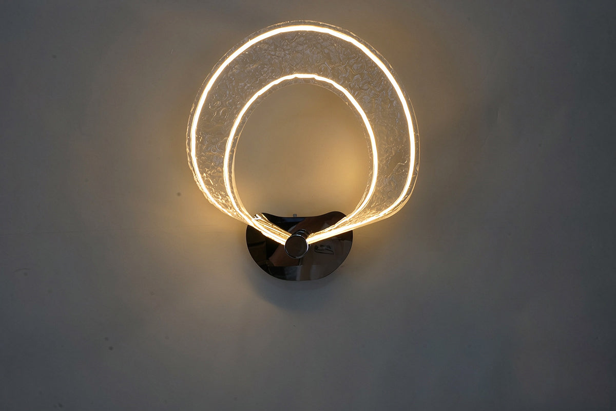 מנורת קיר LED מעוצבת 25W | CCT | כרום