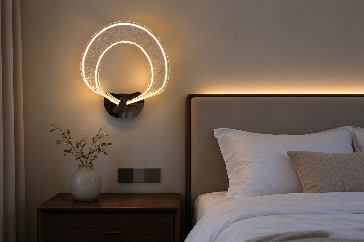 מנורת קיר LED מעוצבת 25W | CCT | כרום