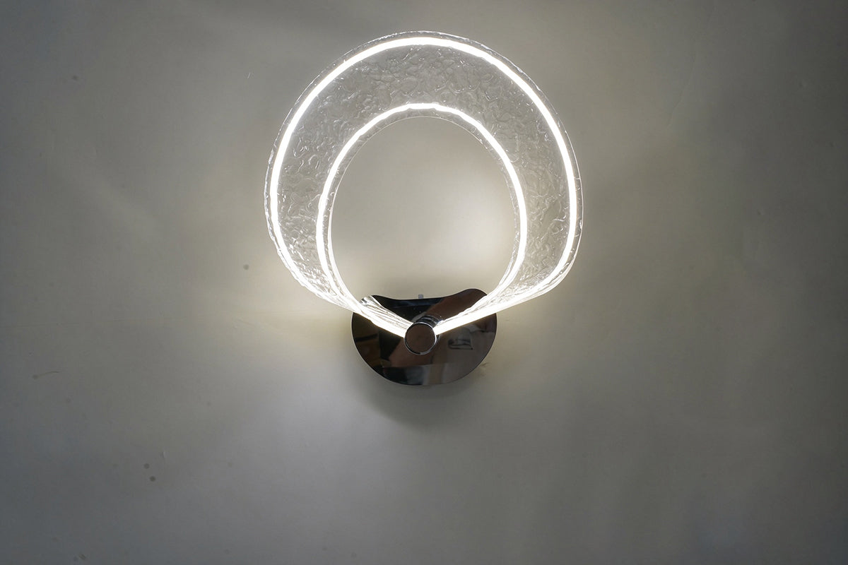 מנורת קיר LED מעוצבת 25W | CCT | כרום