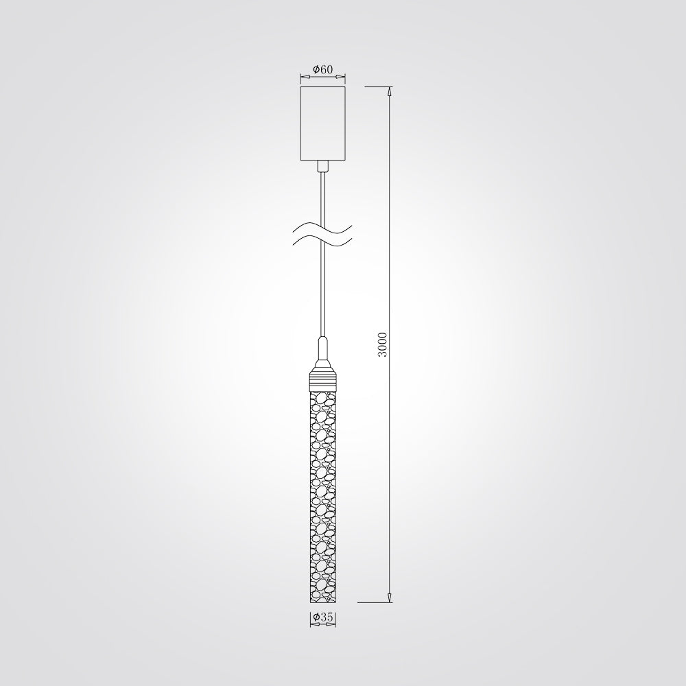 מנורת תלייה קריסטל LED | 3W | 3CCT זהב / שחור