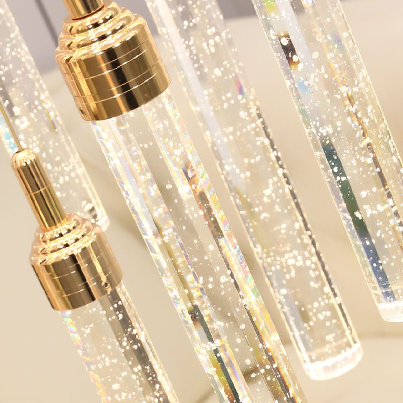 מנורת תלייה LED קריסטל | 15 ראשים | 45W | 3CCT | זהב / שחור