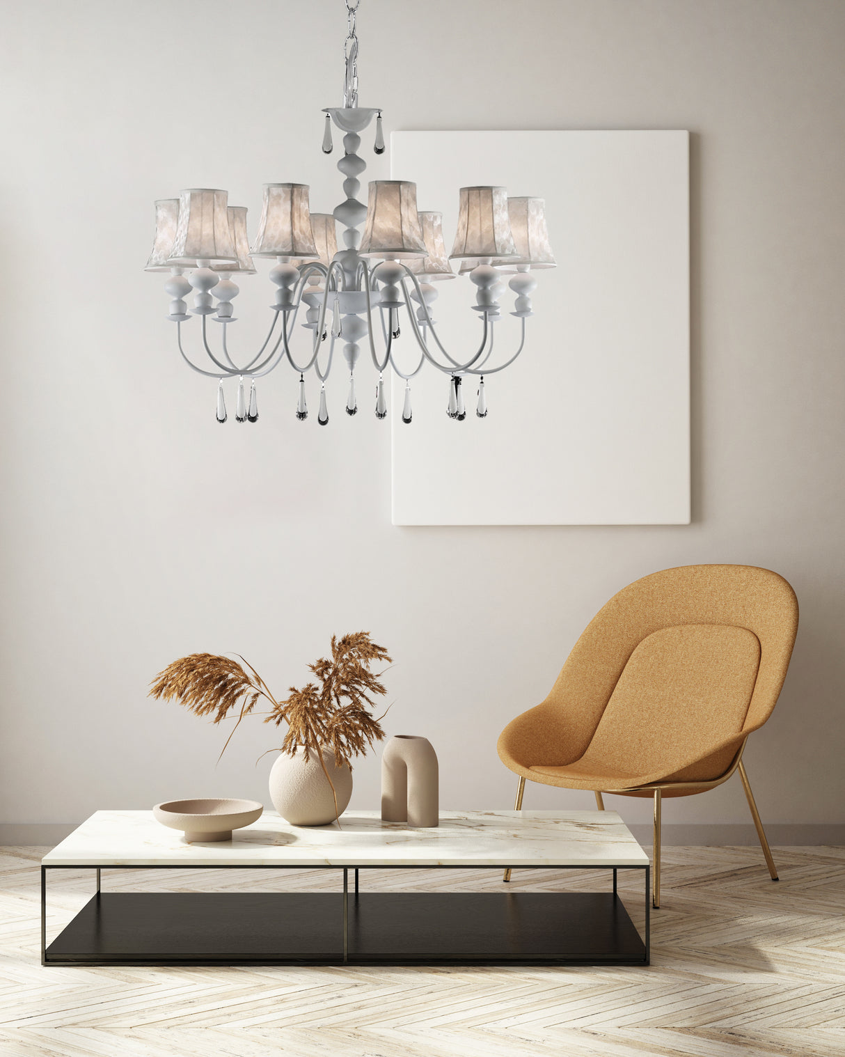 מנורת תלייה שנדליר נדב 10 קנים