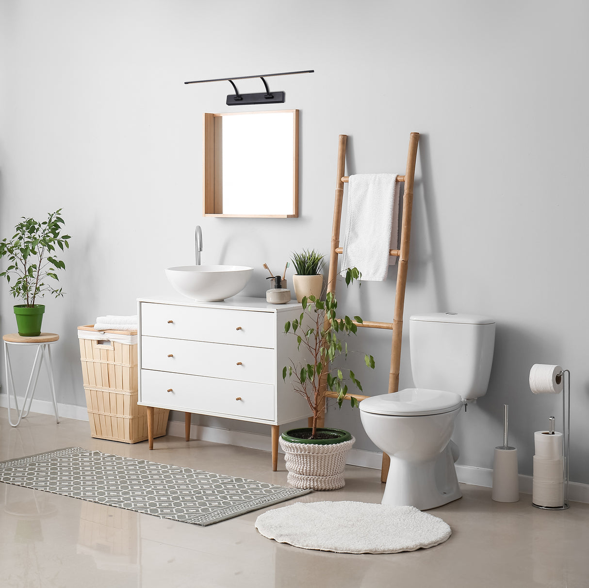 מנורת קיר סמי לד 18W| פליז| שחור