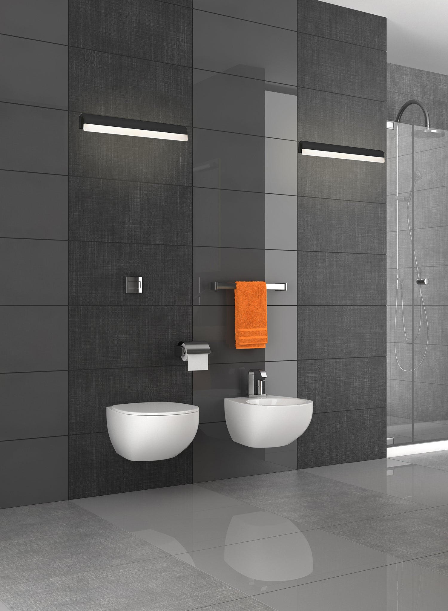 מנורת קיר לין לד 12W| 18W| שחור