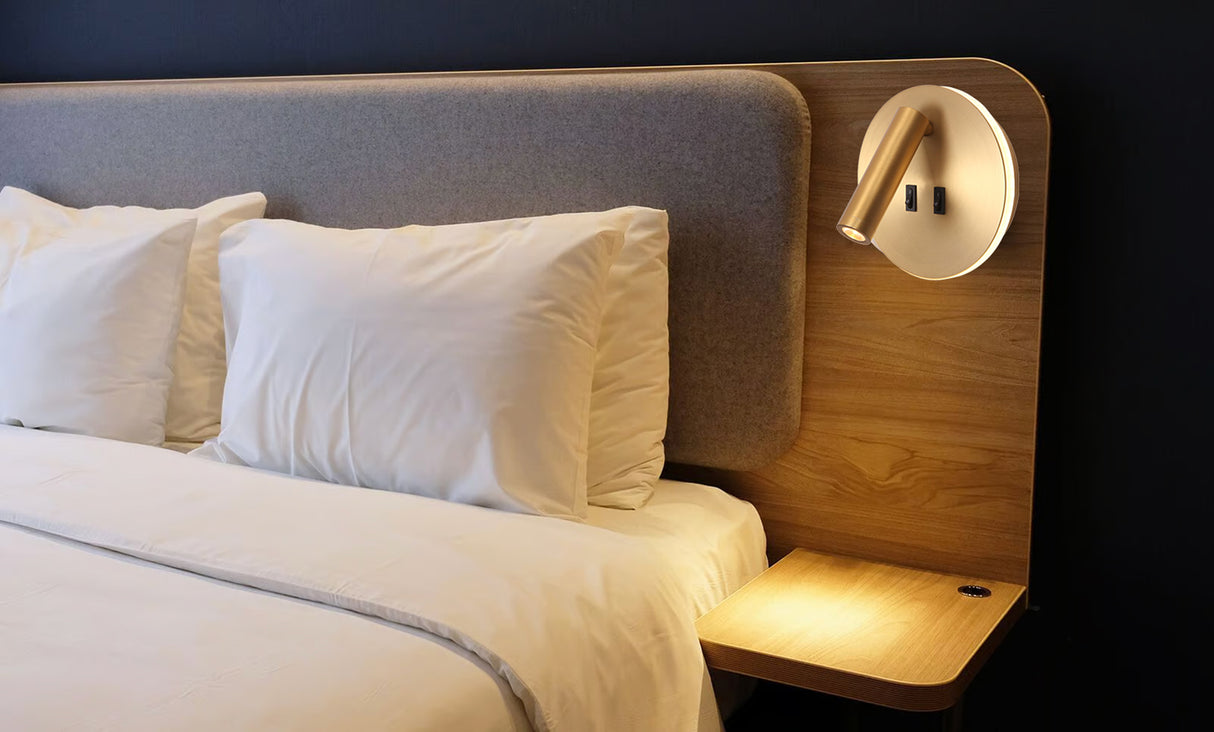 מנורת קיר קאסטרו עגול| זהב| לבן| שחור