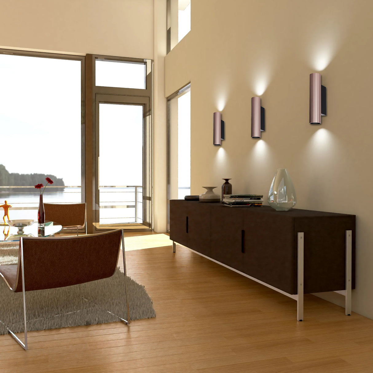 מנורת קיר אפ דאון נמרי נחושת דגם| A