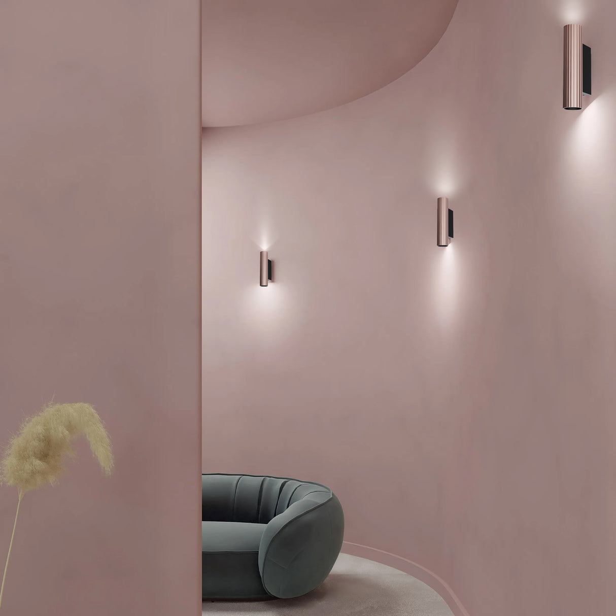 מנורת קיר אפ דאון נמרי רוז גולד דגם| B