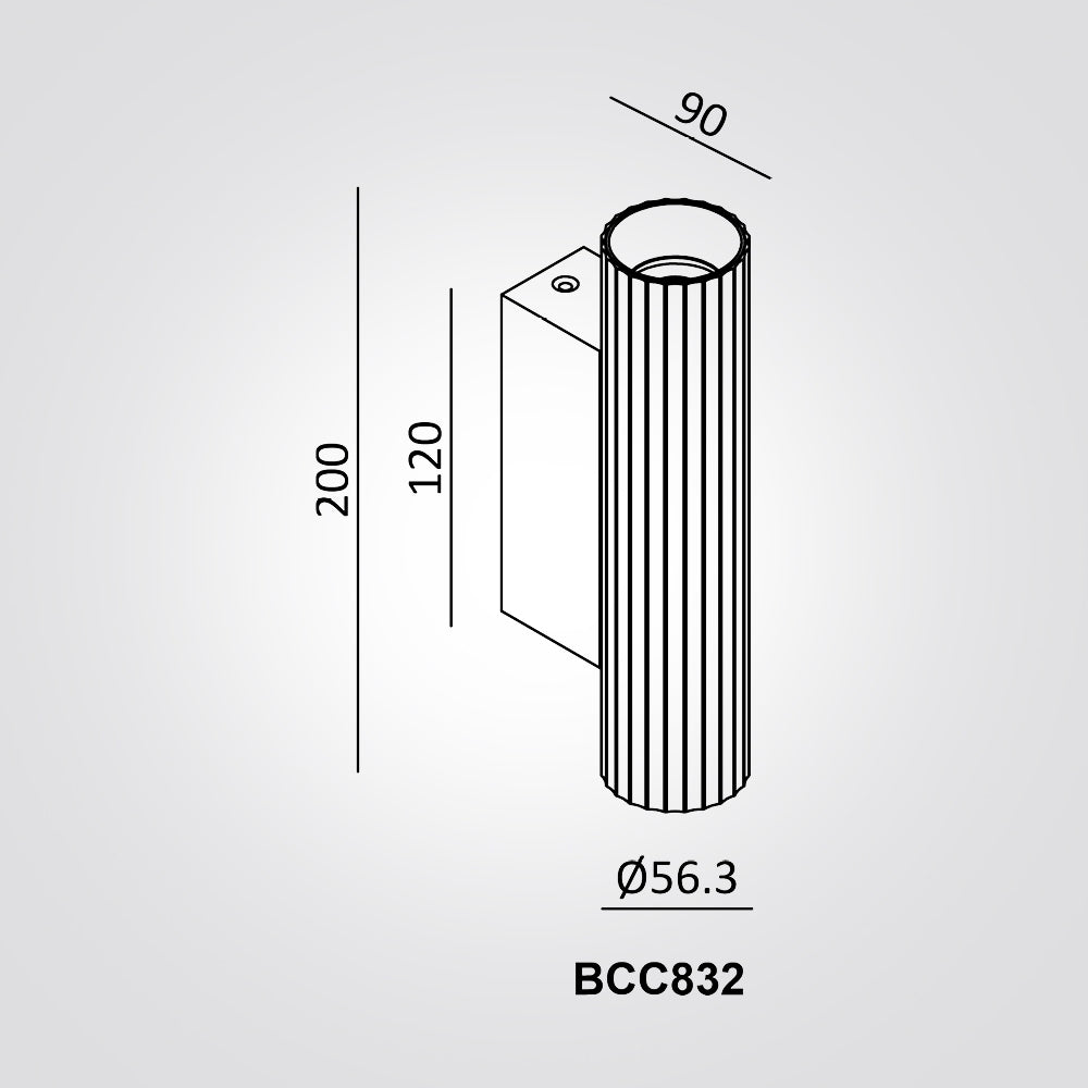 מנורת קיר אפ דאון נמרי רוז גולד דגם| B