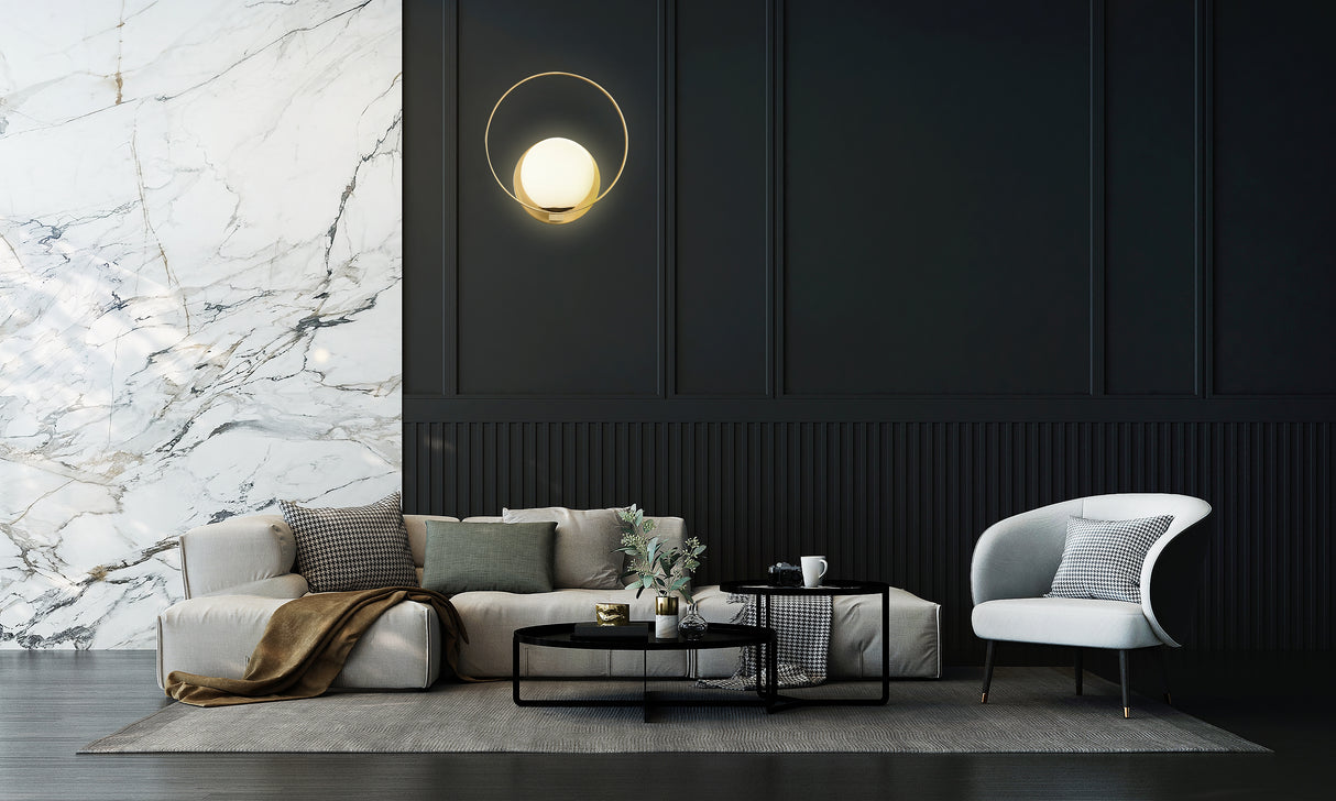 מנורת קיר דייגו שחור| פליז